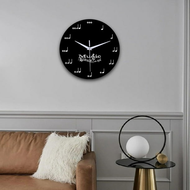 Reloj de pared silencioso circular decorativo creativo colgante silencioso moderno musica relojes para comedor decoracion del Colco Reloj de pared Walmart en linea