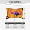 thumbnail image 4 of Naloa Vibrant Flamingo Illustration Pillowcase, Throw Pillowcase, Wrinkle-Free, Stain-Resistant with Hidden Zipper for Bedroom Sofa-16"x24", 4 of 6