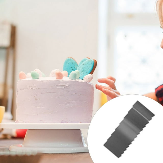 Cream Scraper Stainless Props Accessories Fondant Spatula Multi-duty Supplies Serrated Plastering Tool Kitchen Dessert Shop Using Type17