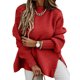 thumbnail image 1 of Sexy Dance Women Color sólido Jumper Tops Prendas de punto Loungewear Pullover Espesar Suelto Chic Suéteres de punto Caqui S, 1 of 2