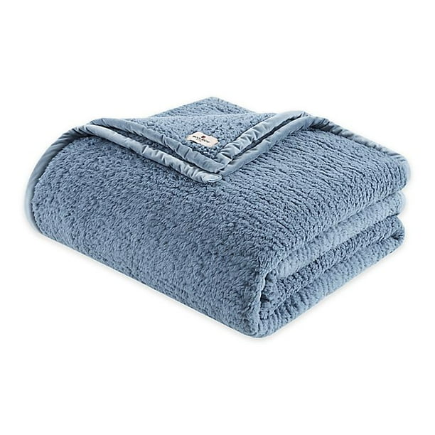 woolrich burlington luxury berber blanket blue 9090 full/queen size