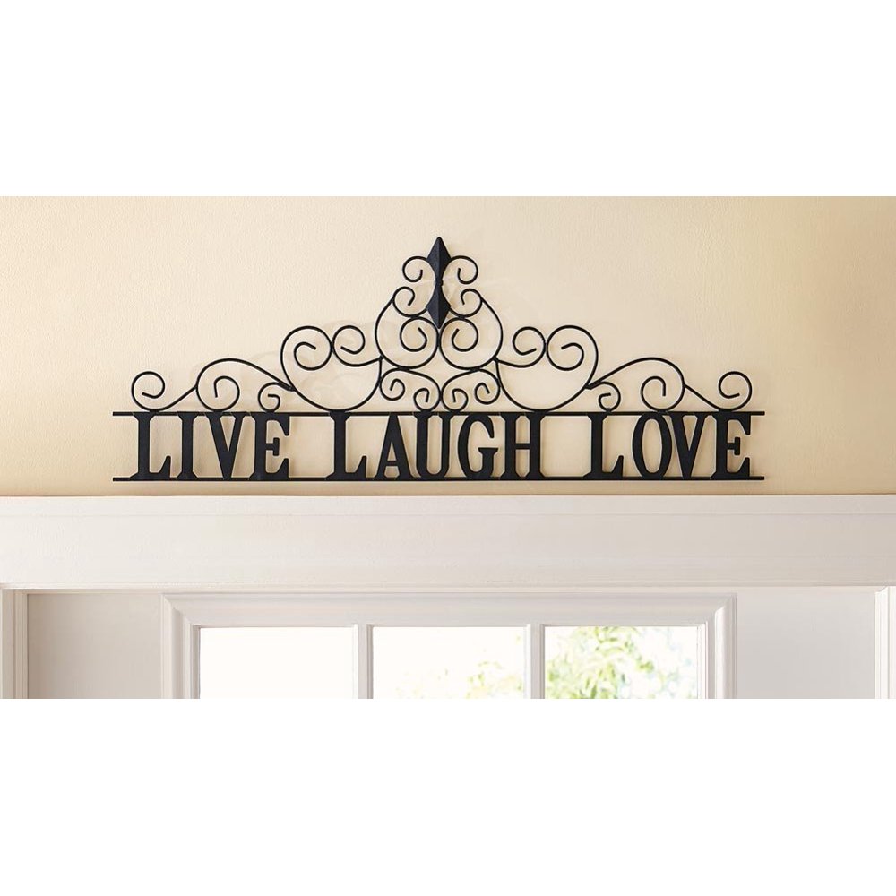 CTD Store Elegant Metal Scroll Live Laugh Love Wall Art