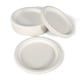 thumbnail image 2 of Xiao Hua Platos de papel blancos resistentes de 10 pulgadas (paquete de 50), 100 % compostables, ecológicos, biodegradables y desechables, hechos de caña de azúcar., 2 of 4
