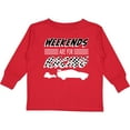 thumbnail image 3 of Inktastic Weekends are for Racing Race Car Silhouette and Racing Flag Boys or Girls Long Sleeve Toddler T-Shirt, 3 of 5