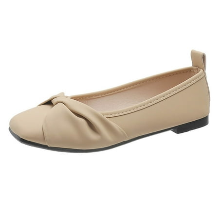 

Wiueurtly Fashion Summer And Autumn Women Pumps Solid Color Flat Bottom Low Heel Shallow Mouth Comfortable Slip On Dress Heels Sandals Women Women Wedge Heel