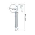 thumbnail image 2 of Unique Bargains 3.3' Cage Door Hook, 10Pcs Stainless Steel Finger Ring Elastic Spring Wire Latch Hook, Silver, 2 of 6