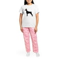 thumbnail image 4 of CafePress - Doberman Santa Women's Light Pajamas - Women's Short Sleeve Print T-Shirt and Pants Light Cotton Pajama Set, 4 of 7