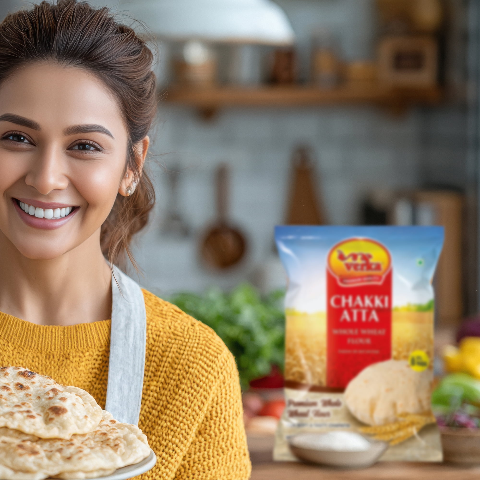 Verka Chakki Atta, 10lbs, Wheat Flour, 0% Maida