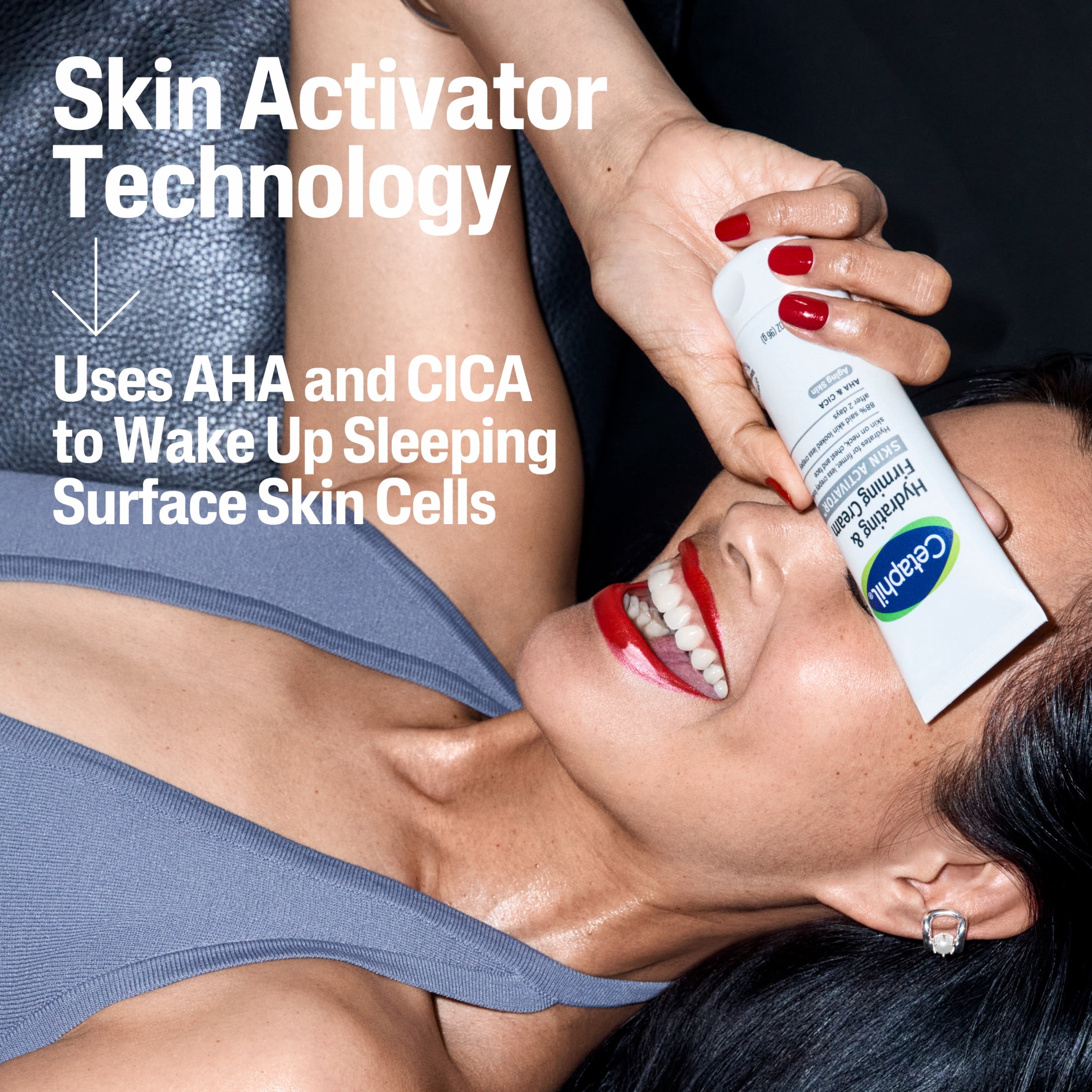 CETAPHIL Skin Activator Hydrating & Firming Cream for Face, Neck & Chest, Mandelic Acid (AHA) and Centella Asiatica (CICA) Cream, Hydrates and Firms Aging Skin, Anti-Aging Skin Care​, 3.4 oz