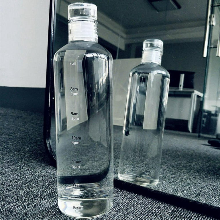 17 oz Transparent Water Bottle - Time Marked Measurements