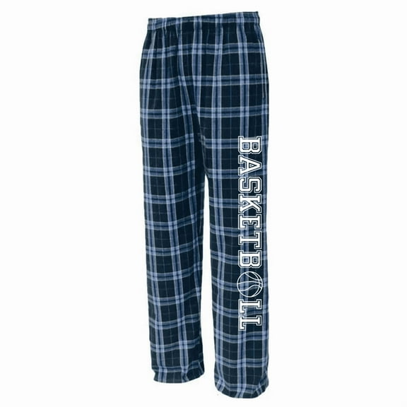 Girls Basketball Columbia Blue Flannel Pants (Youth Small 6/8)