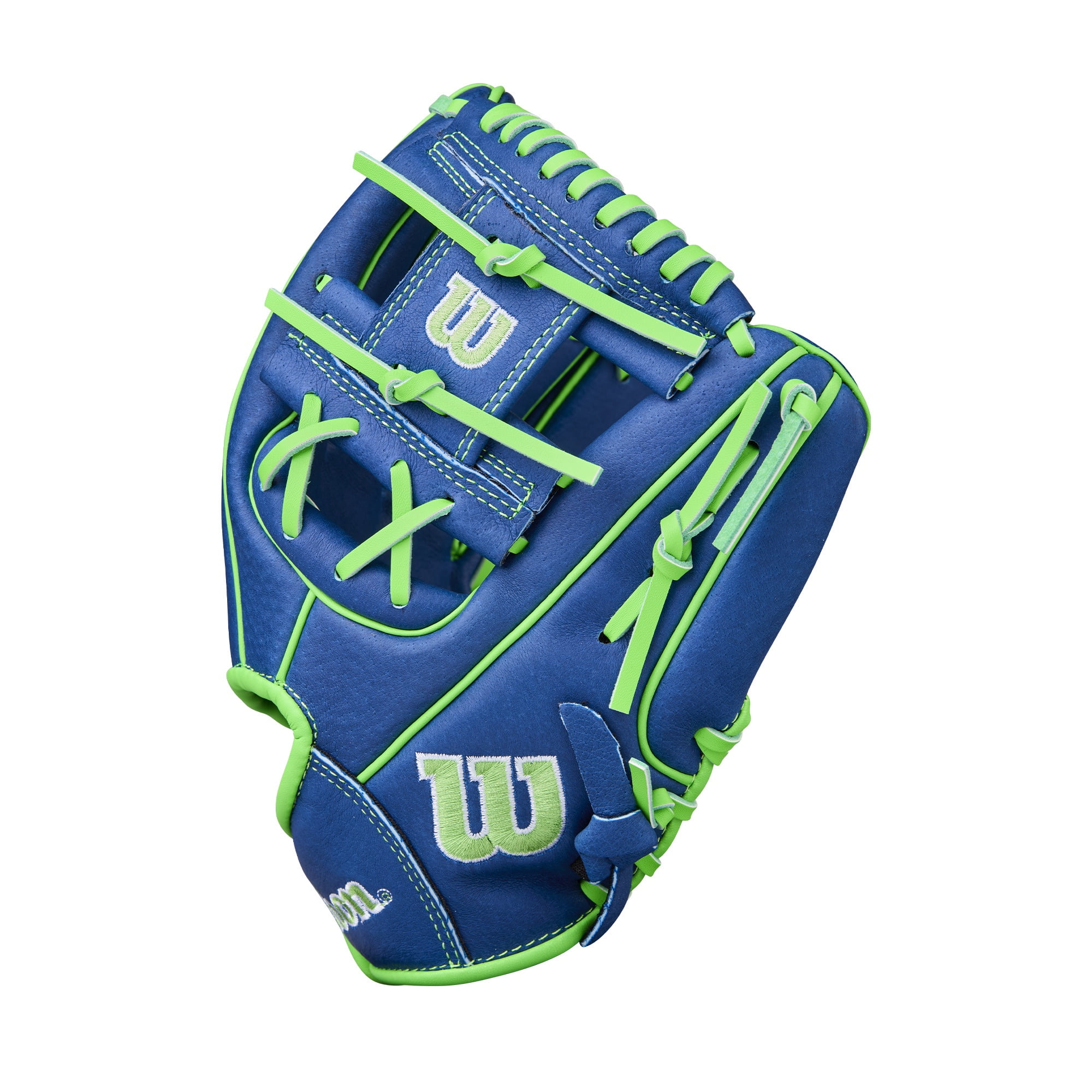 Wilson 2026 A450® 10.75" Youth Baseball Glove - Neon Green/Royal, Right Hand Throw