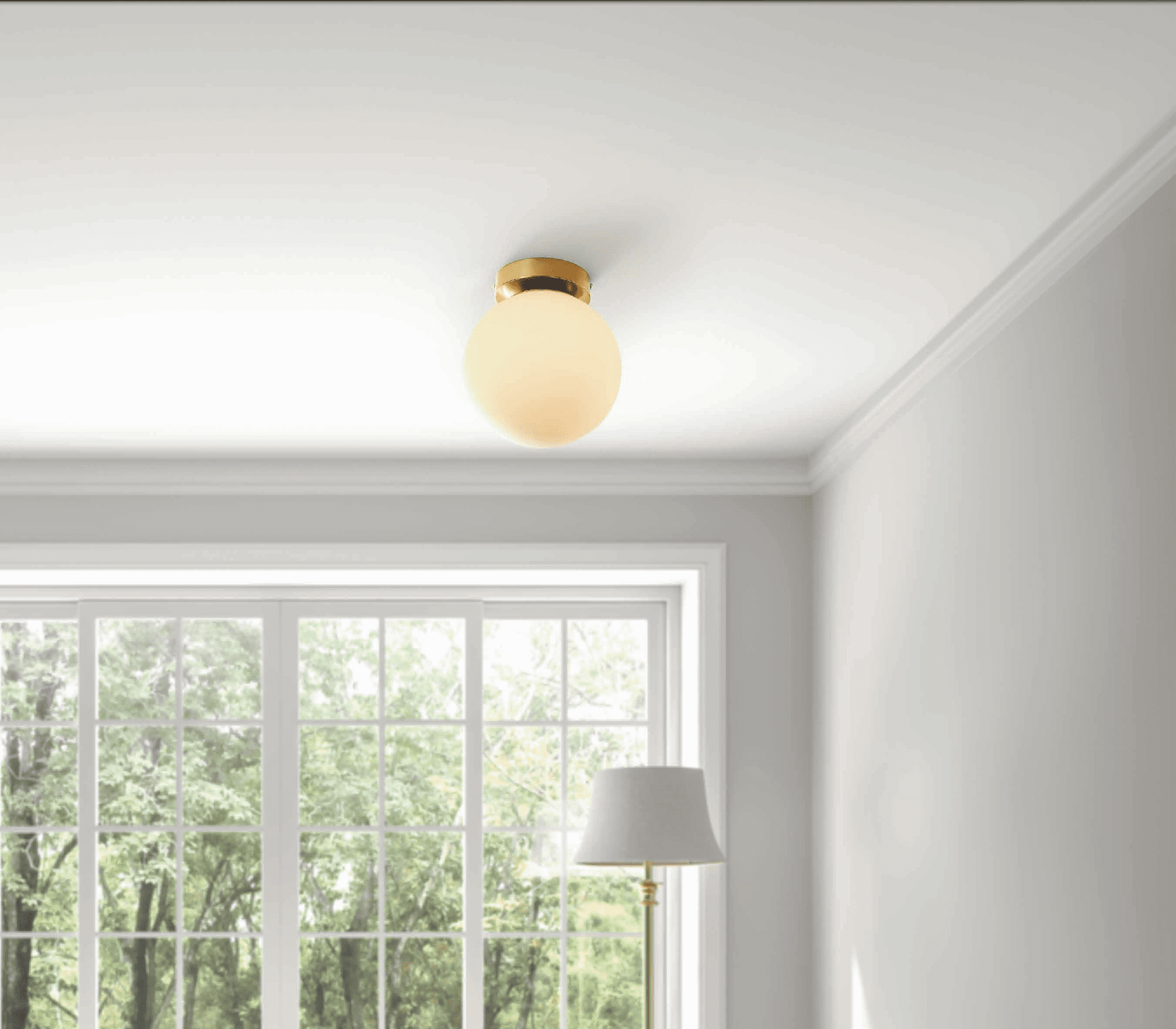 Better Homes & Gardens 8" Classic Brass Ceiling Light, E26 Socketed Base, LED Light Bulb Included