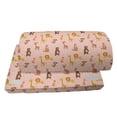 thumbnail image 4 of Cartoon Foot Rest, Zoo Animals Bear Reindeer Lion Giraffe Monkey Print, Non-Slip Backing Adjustable Ergonomic Memory Foam Leg Support for Office, Peach Multicolor, by Ambesonne, 4 of 5