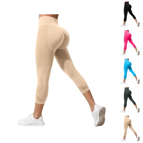 Lifting Leggings for Women High Waisted Tummy Control Seamless Leggings Stretch Soft Cropped Workout Yoga Pants