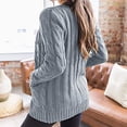 thumbnail image 4 of UTTOASFAY Women'S Knit Cardigans Loose Slouchy Oversized Wrap Chunky Pocket Sweaters Coat Gray 6(M), 4 of 7