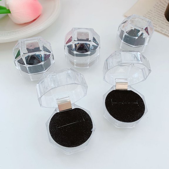 ETEREAUTY 12-Piece Black Acrylic Jewelry Organizer Case with Material for Home Display and Secure Storage