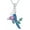 June, variant on Parrot Necklace for Women 925 Sterling Silver Cute Cockatiel Bird with Heart Cut Birthstone Pendant Necklace