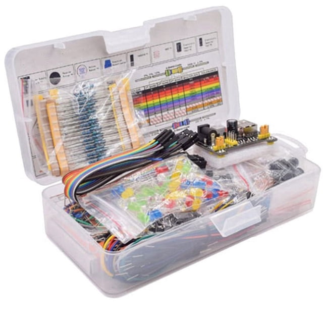 Juego de Placa de Pruebas, Kit de Bricolaje de Arranque de Componentes ElectróNicos con Caja de PláStico para Paquete de Componentes R3
