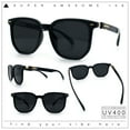 thumbnail image 2 of Gentlemanly Fancy Metal Hinge Oversized Thin Plastic Horn Rim Sunglasses All Black, 2 of 8