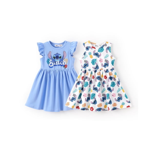 Vestido Disney Lilo & Stitch para niñas de 6 a 7 años, paquete de 2