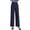 Navy, variant on Women's Casual Stylish Solid Color Wide Leg High Waisted Loose Slimming Casual Pants, Tummy Control Trousers for Women, Office Casual Wear,Wine,S