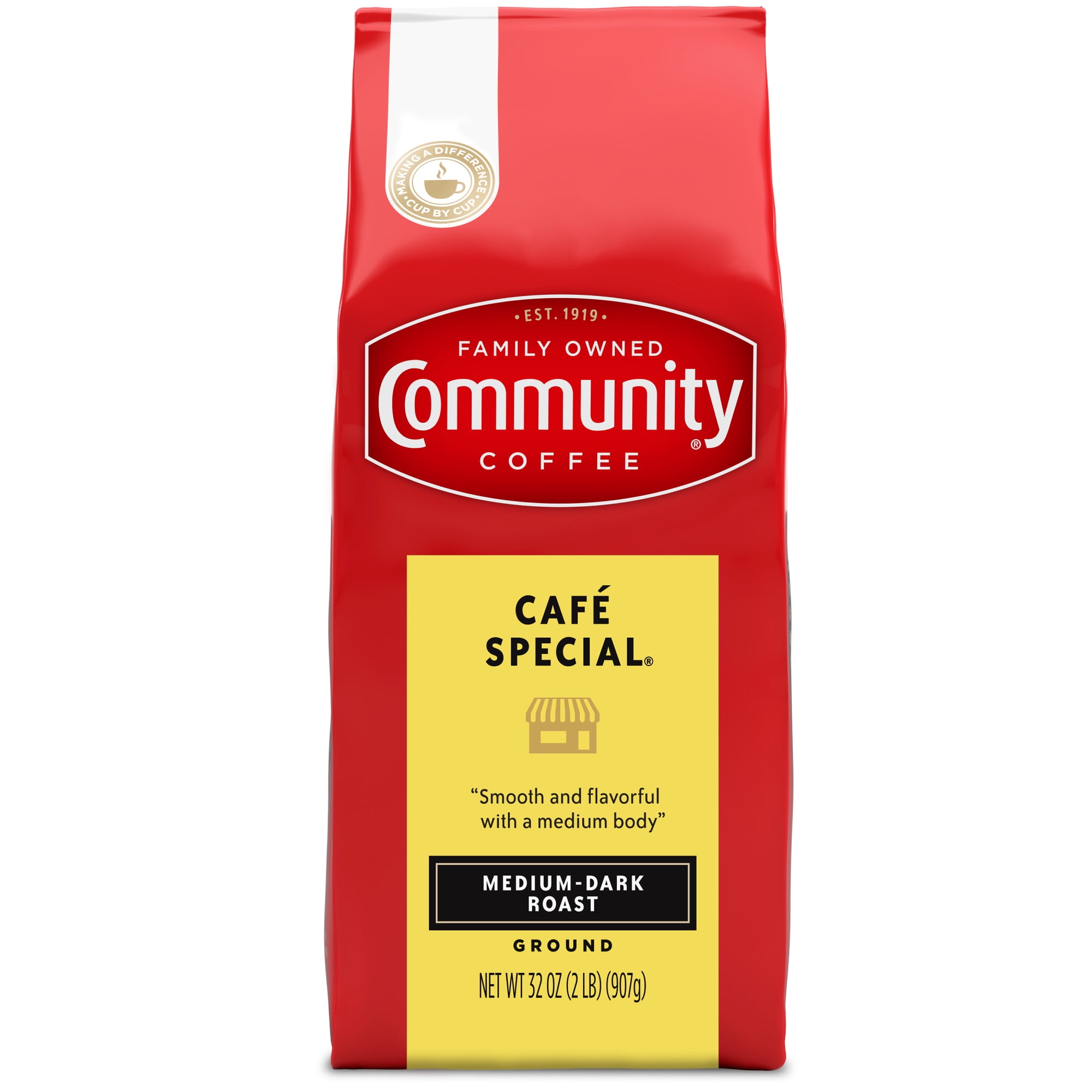 French Market Medium-Dark Roast Ground Coffee & Chicory – 12 Oz – Organic & Kosher