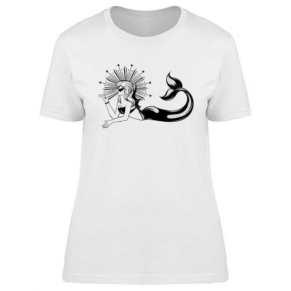 Mermaid Tattoo Design T-Shirt Women -Image by Shutterstock, Female Small