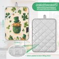 thumbnail image 3 of St Patricks Pattern with Pots Of Gold Square Insulation Pads 2 Piece Heat Resistant 338 Degrees F Oven Mitts for Kitchen Table BBQ Microwave and Other Cooking Occasions, 3 of 7