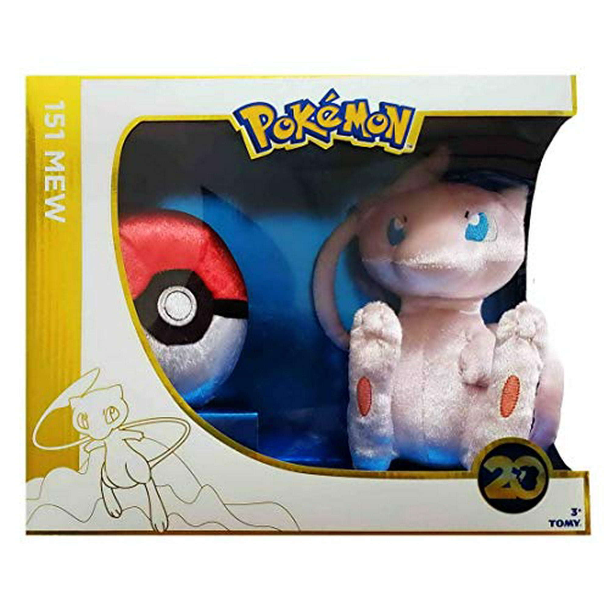 Pokemon 20th Anniversary Mew Plush and Pokeball 151 TOMY - Walmart.ca