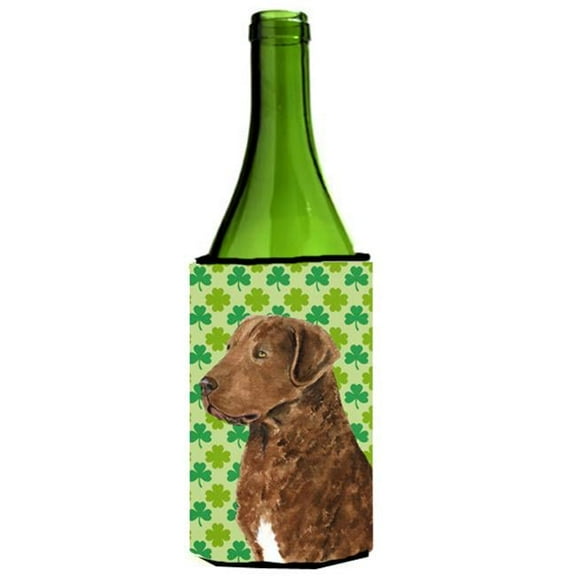 Chesapeake Bay Retriever St. Patricks Day Shamrock Wine bottle sleeve Hugger - 24 oz.
