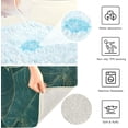 thumbnail image 5 of Dreamtimes Leaves Bath Mat Set Soft High Absorbent Non Slip Rectangular Bath Rug+U-Shaped Toilet Mat, Non-Slip Bath Carpet Bath Mats for Bathroom 17.3"x13.4"+23.6"x15.7", 5 of 5