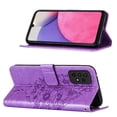 thumbnail image 4 of Wallet Case for Samsung Galaxy A33 5G 6.4 Inch with Wrist Strap Card Holder Slots Kickstand Flip Folio Case, Butterfly Pattern PU Leather Luxury Bracket Shockproof Protective Phone Cover,Lightpurple, 4 of 12