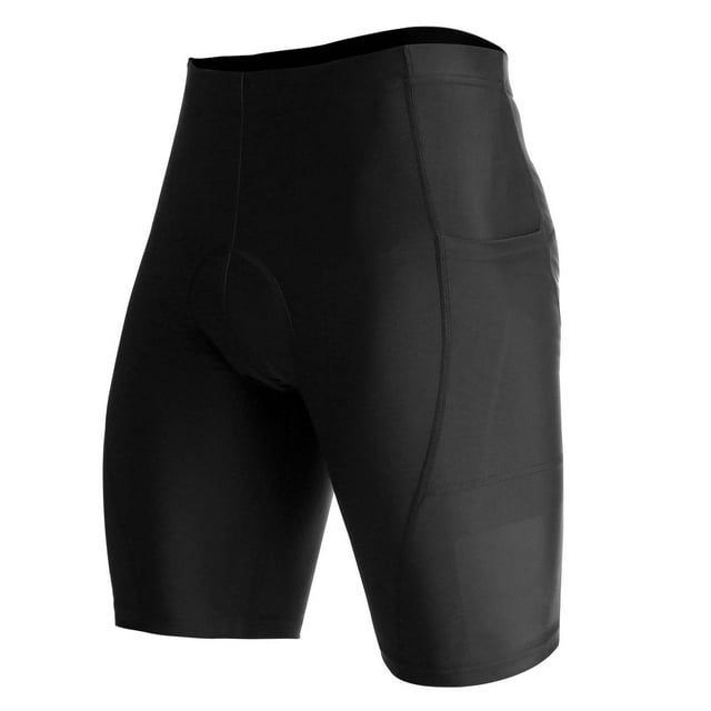 Lixada Men's Cycling Shorts Breathable Quick-Drying Thickened Bicycle Cycling Shorts Tights with Pockets