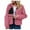 Pink, variant on felwors Womens Fuzzy Fleece Jacket Fall Casual Long Sleeve Cropped Sherpa Button Down Shacket Coats Outwear With Pockets Beige, L