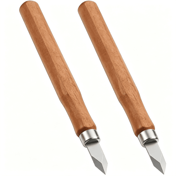 EXLEAF 2 Pack Woodworking Marking Knife, Wood Marking Knife Dual | Bevel Striking Knifes, Wood Carving Kit Scribing Tool for Diy Sculpture Carpenter Experts Beginners