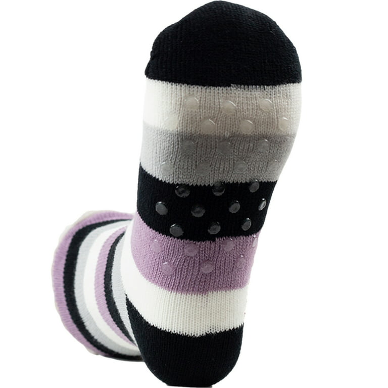 Treehouse Knit (2 Pack) Colorful Womens Thick Knit Winter Sherpa Fleece  Slipper Socks Grippers - Walmart.com