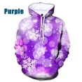 thumbnail image 4 of Sudadera con capucha con estampado 3D de copos de nieve navideños de invierno para hombre y mujer, informal, moderna, unisex, 4 of 4