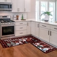 thumbnail image 5 of Nrnio Christmas Kitchen Rug and Mat Set, Non-Slip & Machine Washable Kitchen Mat, Cushioned Buffalo Check Rug for Winter Christmas Kitchen Decor (Red), 5 of 8
