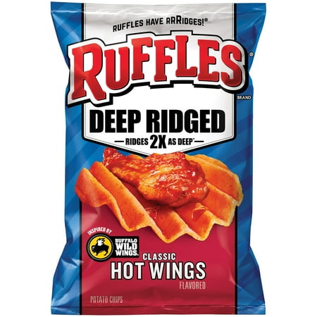 Ruffles Deep Ridged Classic Hot Wings Flavored Potato Chips 2.5 oz. Bag