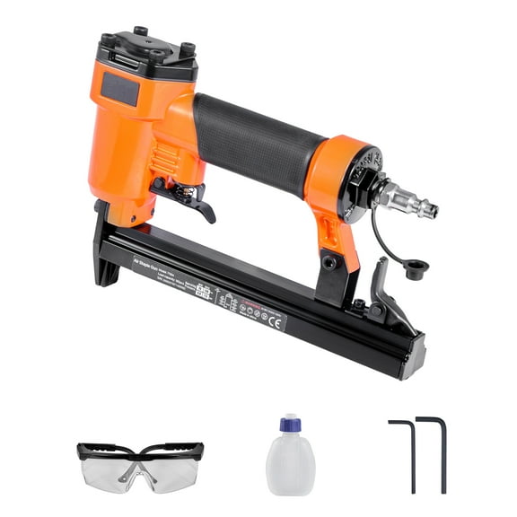 KFFKFF Pneumatic Staple Gun, 22 Gauge Upholstery Stapler for 71 Series Fine Wire Staples, 3/8-inch Crown, 5/32"-5/8" Length, 70-110 PSI Air Tool for Woodworking, Upholstery, and DIY Projects