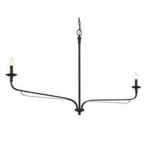 Minka Lavery 3825 Velena 2 Light 47" Long Taper Candle Style Chandelier - Dark Matte Black