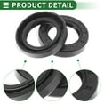 thumbnail image 5 of Unique Bargains Universal Oil Seal TC Double Lip W Steel Spring Seal Ring Rotary Shaft Seal High Pressure NBR Rubber Black 5 Pcs 32x50x10mm, 5 of 7