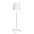 thumbnail image 1 of Abbott Trilite Classic Shade LED Table Lamp – 15" Rechargeable Cordless Light in White, Metal/Plastic – Portable Modern Lighting for Desk or Nightstand, 1 of 3