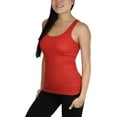 thumbnail image 4 of ToBeInStyle Womens Essential Ribbed Racerback Versatile Layering Cotton Blend Tank Top, 4 of 4