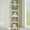 White, variant on Corner Shelf Stand, Corner Bookshelf, Storage Standing Shelf Unit with Metal Frame, Plant Stand, Bookcase for Living Room, Home Office, Bedroom, 4-Tier Greige CS05805B