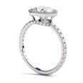 thumbnail image 2 of 1.60 CTW Moissanite Forever One Engagement Ring in 14K White Gold, 6MM D-F VVS (1.1 CT DEW) With Side Diamonds, 2 of 4