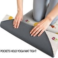 thumbnail image 3 of Yellow Brown Mushroom Small Flower White Pattern Hot Yoga Mat Towel Non Slip for Hot Yoga - Quick-Drying Yoga Mat Cover with 4 Corner Pockets with Travel Bag - Hot Yoga Towel Non Slip 70"x26", 3 of 6