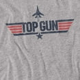 thumbnail image 2 of Top Gun T-Shirt Logo Grey Unisex Graphic Tee for Men & Women, 2 of 7