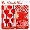 thumbnail image 3 of 2PC Valentines Party Decoration 3.3x6.6ft Red Foil Heart Tinsel Curtain Gleaming Iridescent Tinsel Shapes for Valentine's Decorations, Love Celebrations, Affectionate Events, Decor, 3 of 9